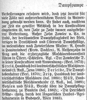 Meyers Konversationslexikon, 5. Auflage, über den Dampfpflug