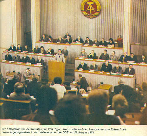 Egon Krenz in der Volkskammer der DDR